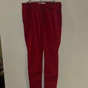 Old Navy High Rise Red Jeans